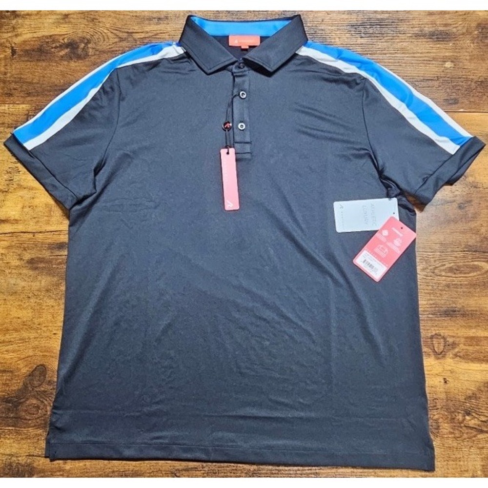 Redvanly Polo Shirt Men's L Sevigne Navy Tuxedo Golf PUREpoly 4 Way Stretch NWT